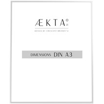 Cadre alu AEKTA - Argent Mat - Pour format A3 (29,7x42cm)