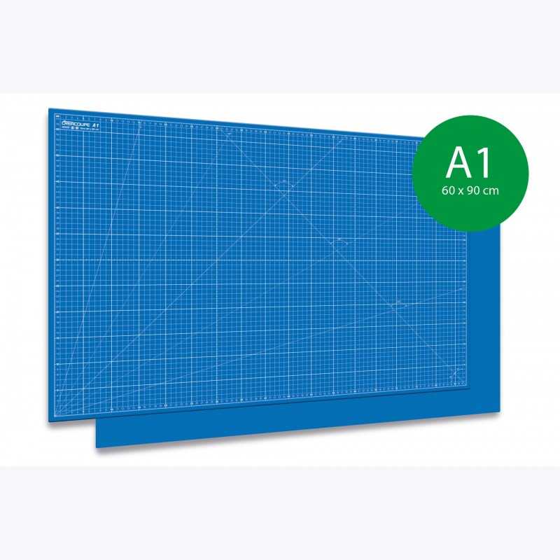 Tapis De Découpe Auto-Cicatrisant GRIS 90x60 Cm A1 – Surface Mate Antidérapante, Quadrillage Cm/mm, Idéal Couture, Patchwork, Cutter Rotatif