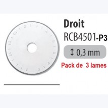 Lames 45mm DROITES - Pack 3 pièces