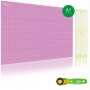 Kit de couture Tapis de découpe ROSE A1 (60x90cm), cutter rotatif 45mm et règle patchwork 15x60cm